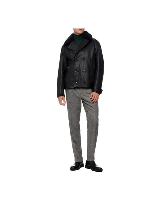 Leather Jackets Boss de hombre de color Black