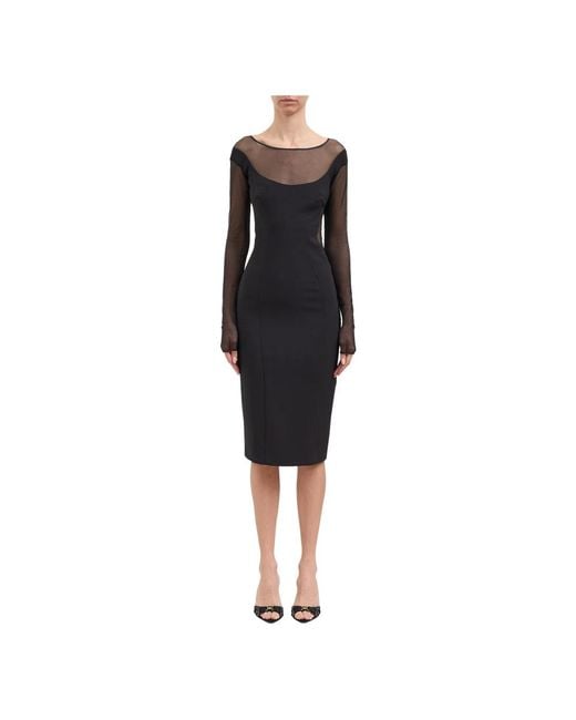 Elisabetta Franchi Black Midi Dresses