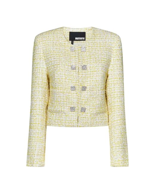 ROTATE BIRGER CHRISTENSEN Yellow Tweed Jackets