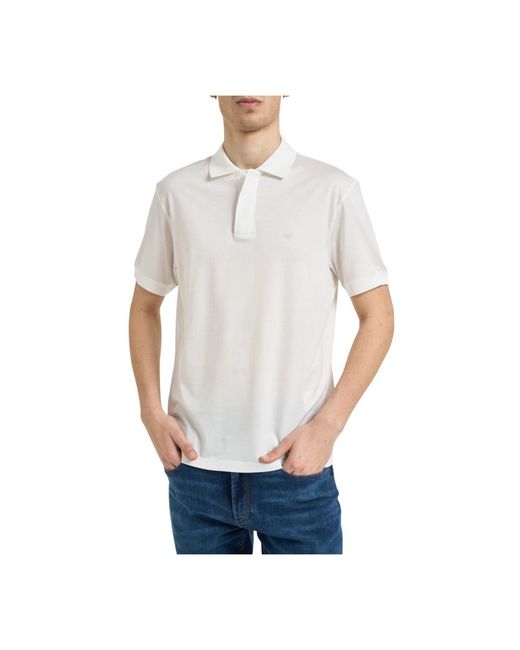 Emporio Armani White Polo Shirts for men