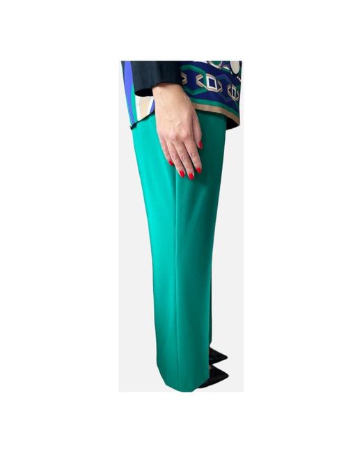 Clips Milano Geplooide Broek in het Green