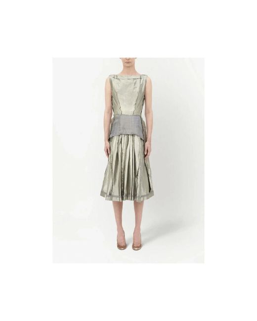 Maison Margiela Metallic Midi Dresses