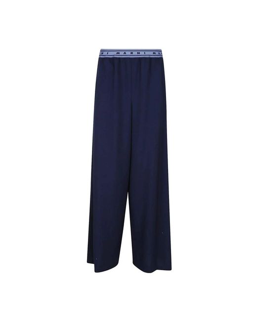 Marni Wide Trousers in het Blue