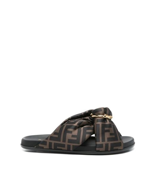 Fendi Brown Flip-Flops & Slides