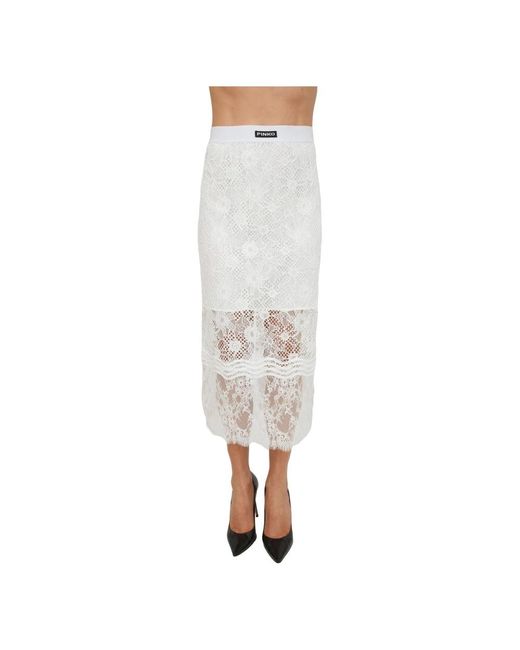 Pinko White Midi Skirts