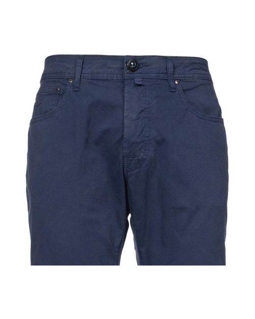 Jacob Cohen Blue Slim-Fit Trousers for men