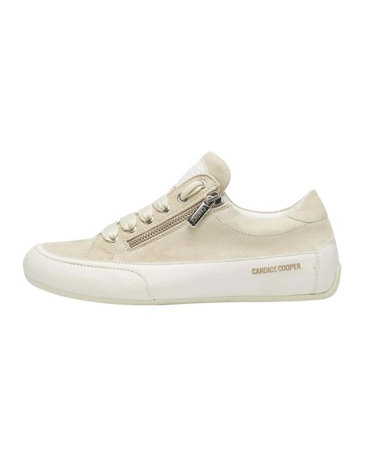Sneakers in suede rock 1 zip chic di Candice Cooper in White