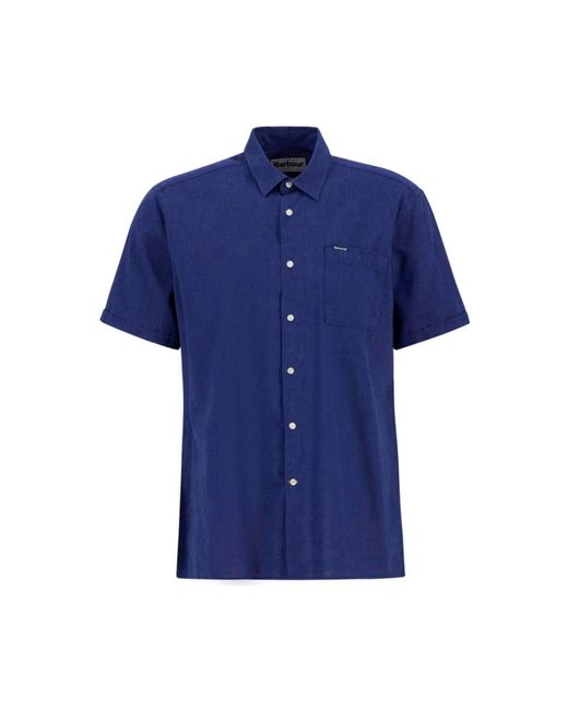 Barbour Blue Short Sleeve Shirts for men