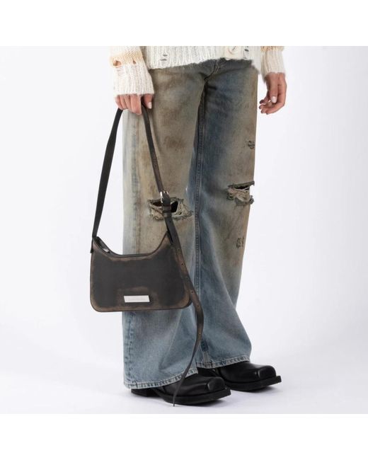 Acne Mini Schoudertas Bruin in het Brown
