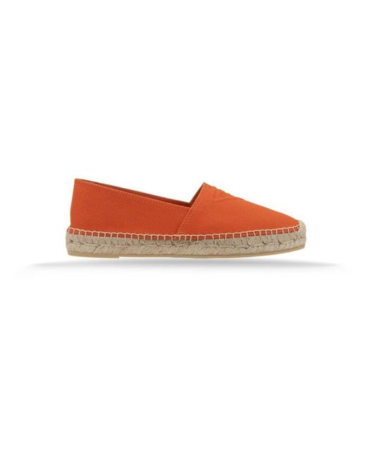 Prada Red Canvas slip-on espadrilles
