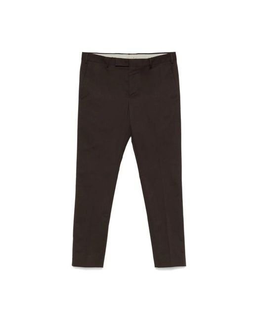 PT Torino Black Straight Trousers for men