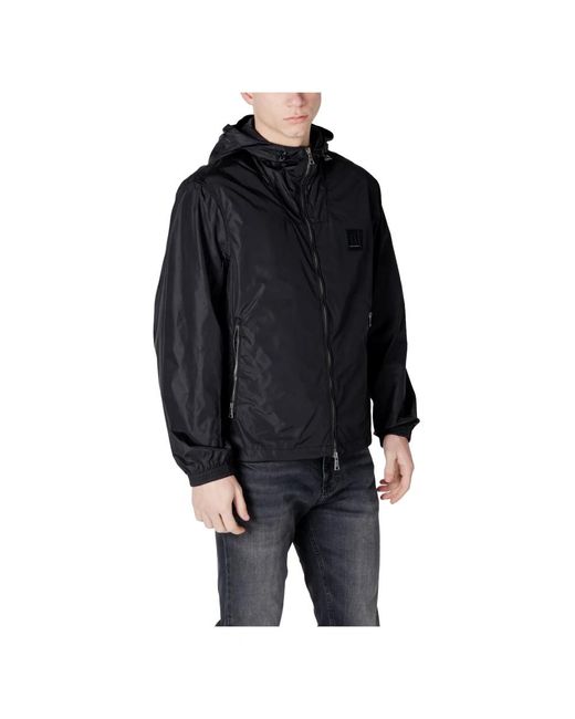 ARMANI EXCHANGE Jassen ,Zwart ,Polyester Box Logo Jas in het Black voor heren
