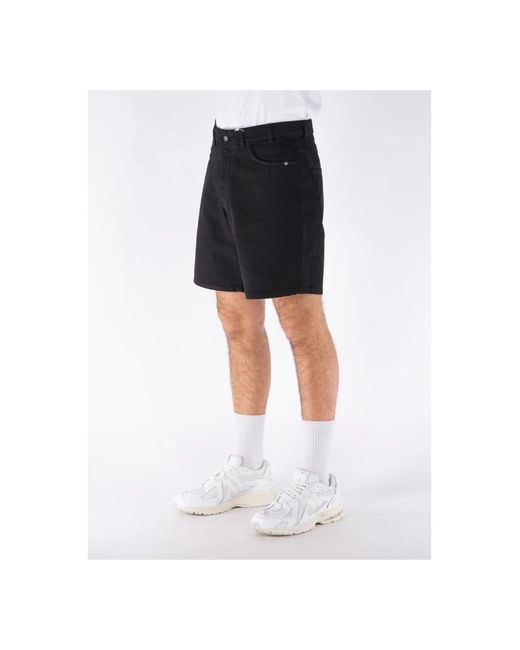 AMISH Black Denim Shorts for men