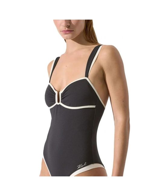 Karl Lagerfeld Black Swimsuits