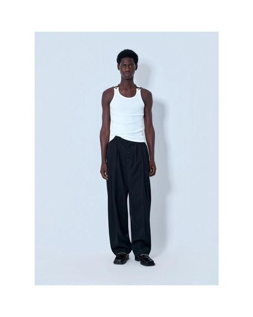 Jean Paul Gaultier White Sleeveless Tops for men