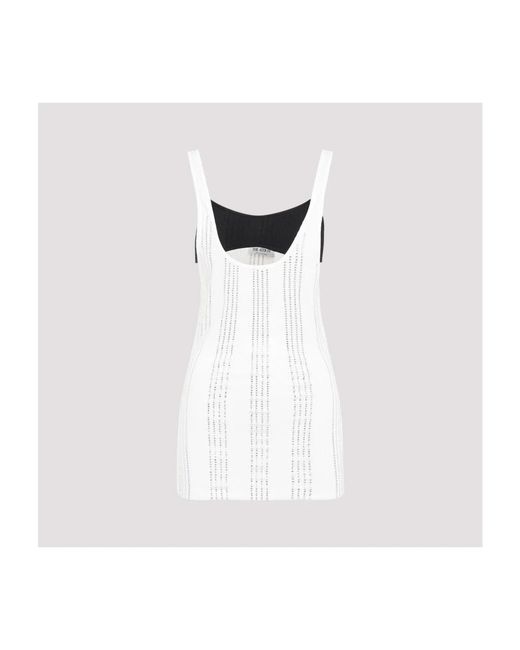 The Attico White Knitted Dresses