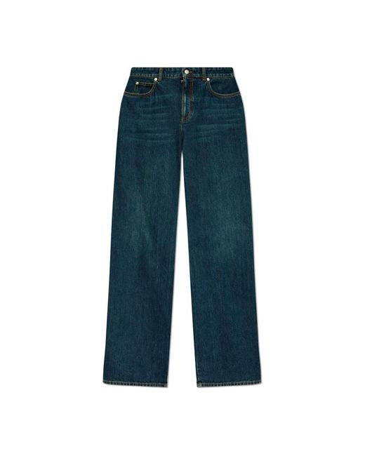 McQueen Blue Wide Jeans