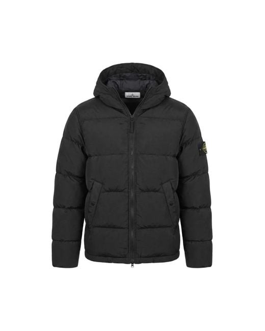 Stone Island Black Winter Jackets for men