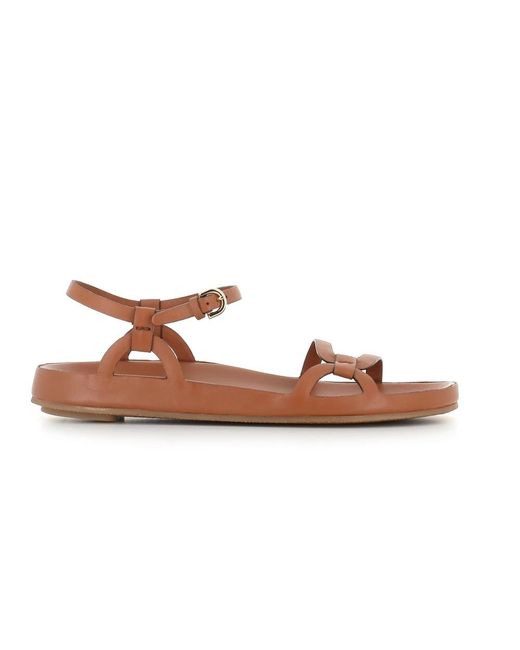Roberto Del Carlo Brown Flat Sandals