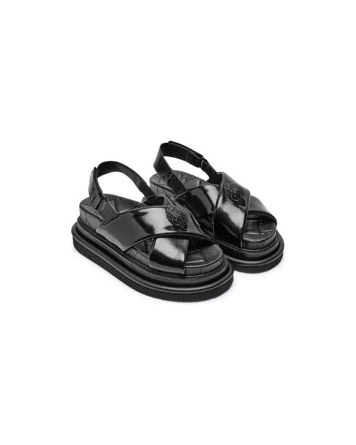 Kurt Geiger Black Flat Sandals