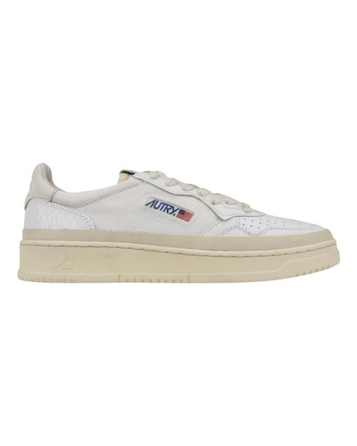 Sneakers in pelle e tessuto con lacci di Autry in Gray da Uomo
