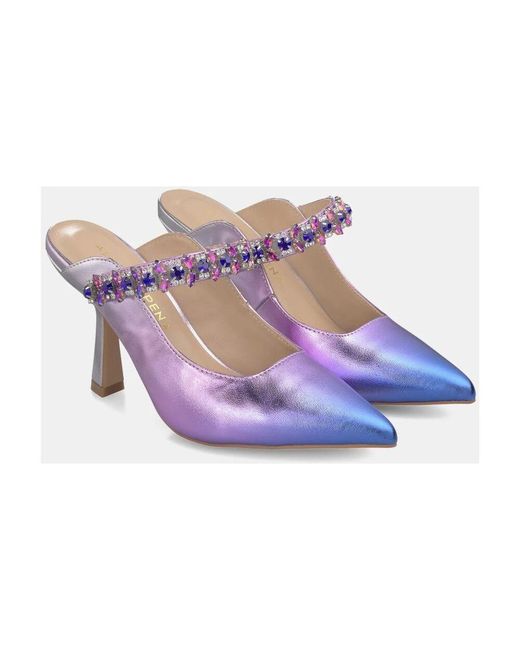 Heeled Mules di Alma En Pena. in Purple