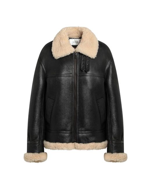 Saint Laurent Black Leather Jackets