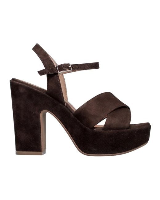 Sangiorgio Brown High Heel Sandals