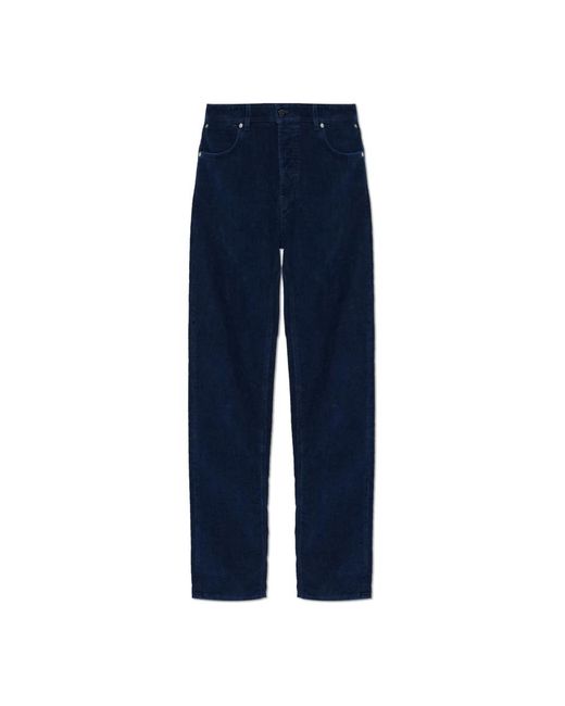 Stone Island Blue Straight Trousers for men