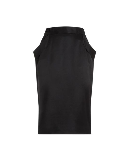 Midi Skirts Saint Laurent de color Black