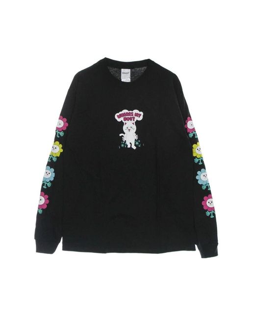 RIPNDIP Black Long Sleeve Tops for men