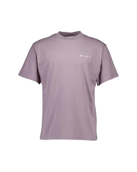 Olaf Hussein Pixelated face tee graues t-shirt in Purple für Herren