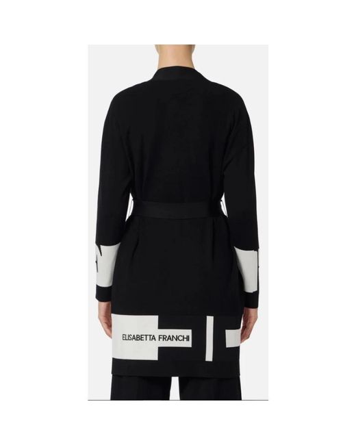 Elisabetta Franchi Wikkelvest Met Logozakken En Riem in het Black