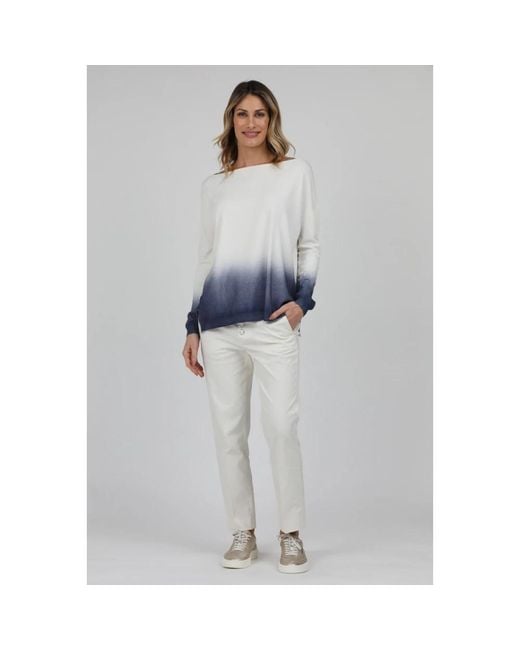 Gran Sasso Blue Langarm Ombre Matrosen Top