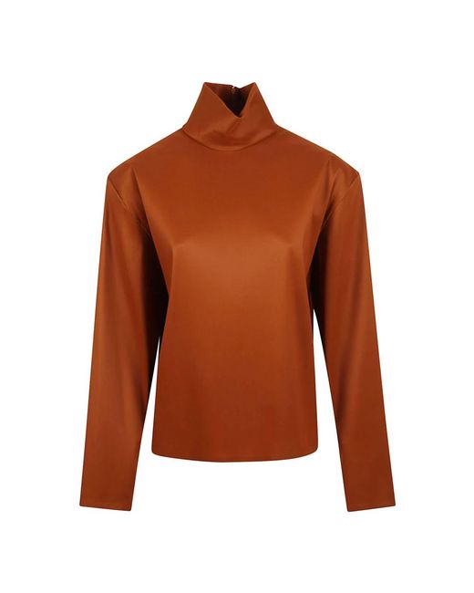 Saint Laurent Brown Blouses