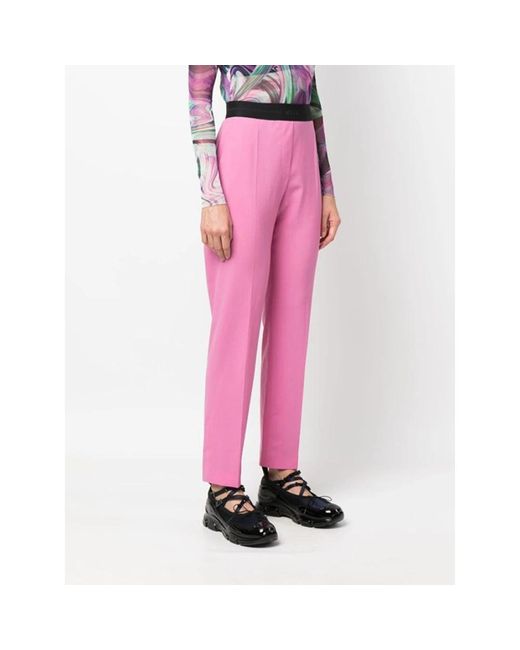 MSGM Pink Slim-Fit Trousers