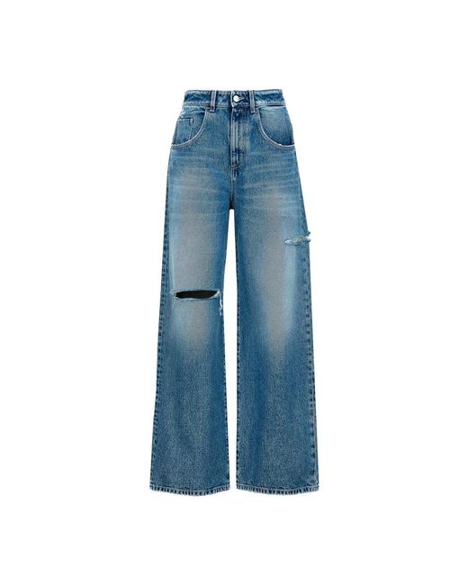 ICON DENIM Blue Wide leg jeans upgrade moderne frau