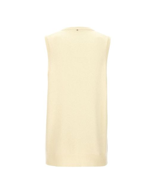 Sportmax Natural V-Neck Knitwear