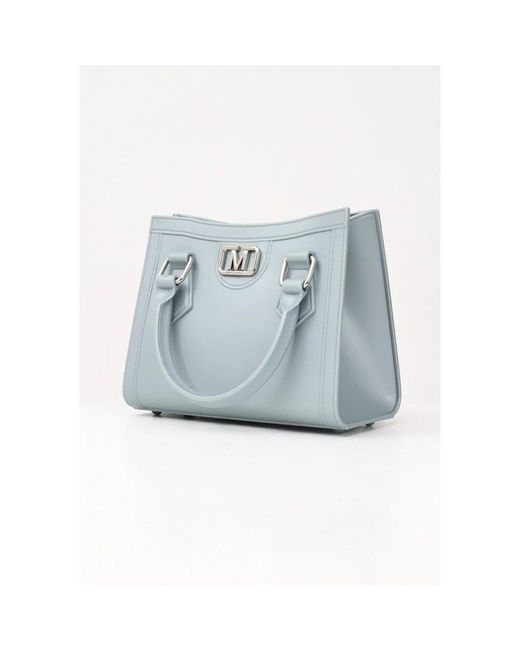 Marc Ellis Blue Strukturierte Kompakte Handtasche Flat Wood