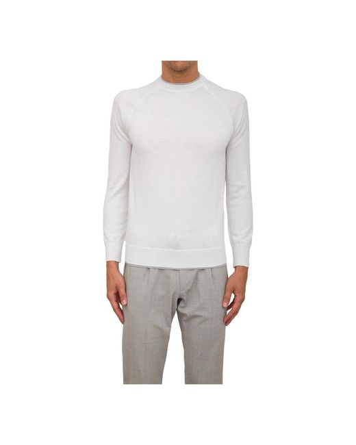 Eleventy Gray Round-Neck Knitwear for men