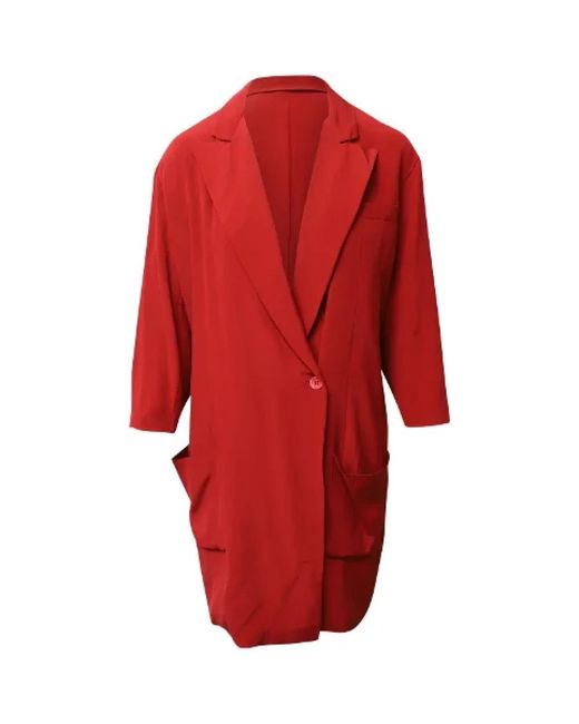 Miu Miu Red Single-Breasted Coats