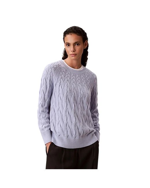 Calvin Klein Purple Round-Neck Knitwear