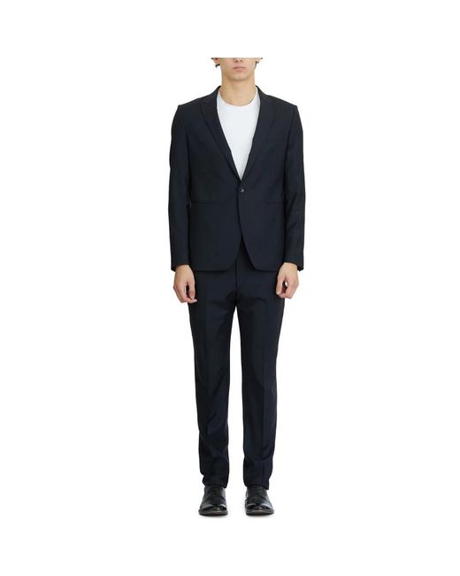Reveres 1949 Black Single Breasted Suits for men