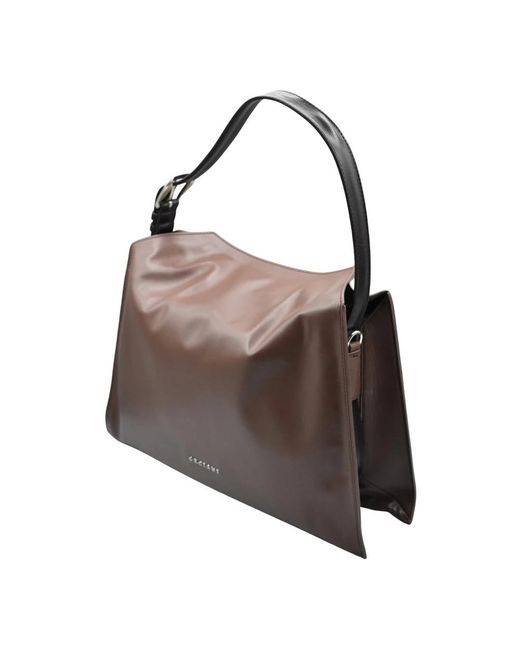 Orciani Brown Trinity Midi Handbag
