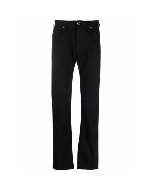 Emporio Armani Black Straight Jeans for men