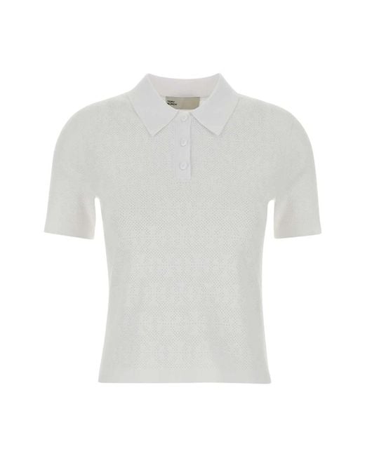 Tory Burch White Polo Shirts