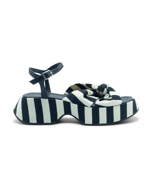 Vic Matié Blue Schwarz/Weißer Mini Marine Yoko Sandale