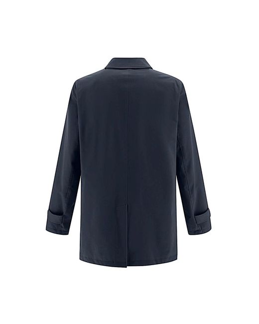 Single-Breasted Coats Herno de hombre de color Blue