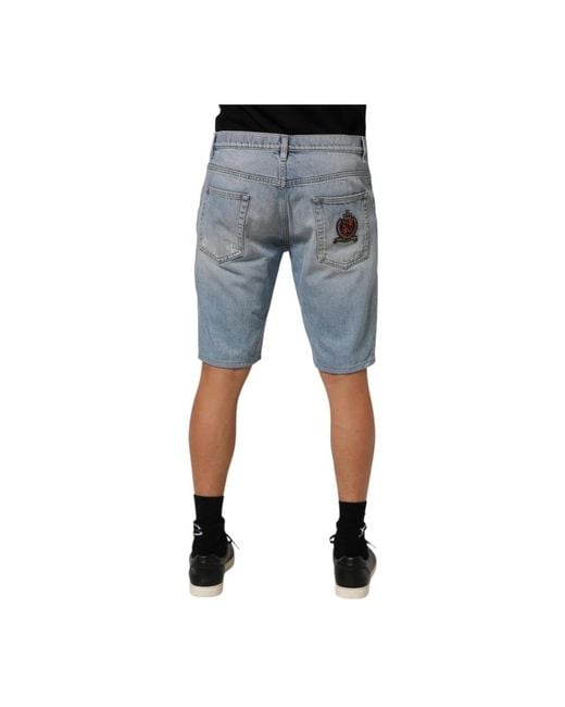 Denim Shorts Dolce & Gabbana de hombre de color Blue