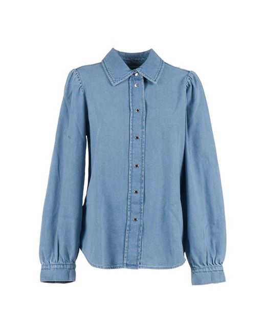7 For All Mankind Blue Shirts